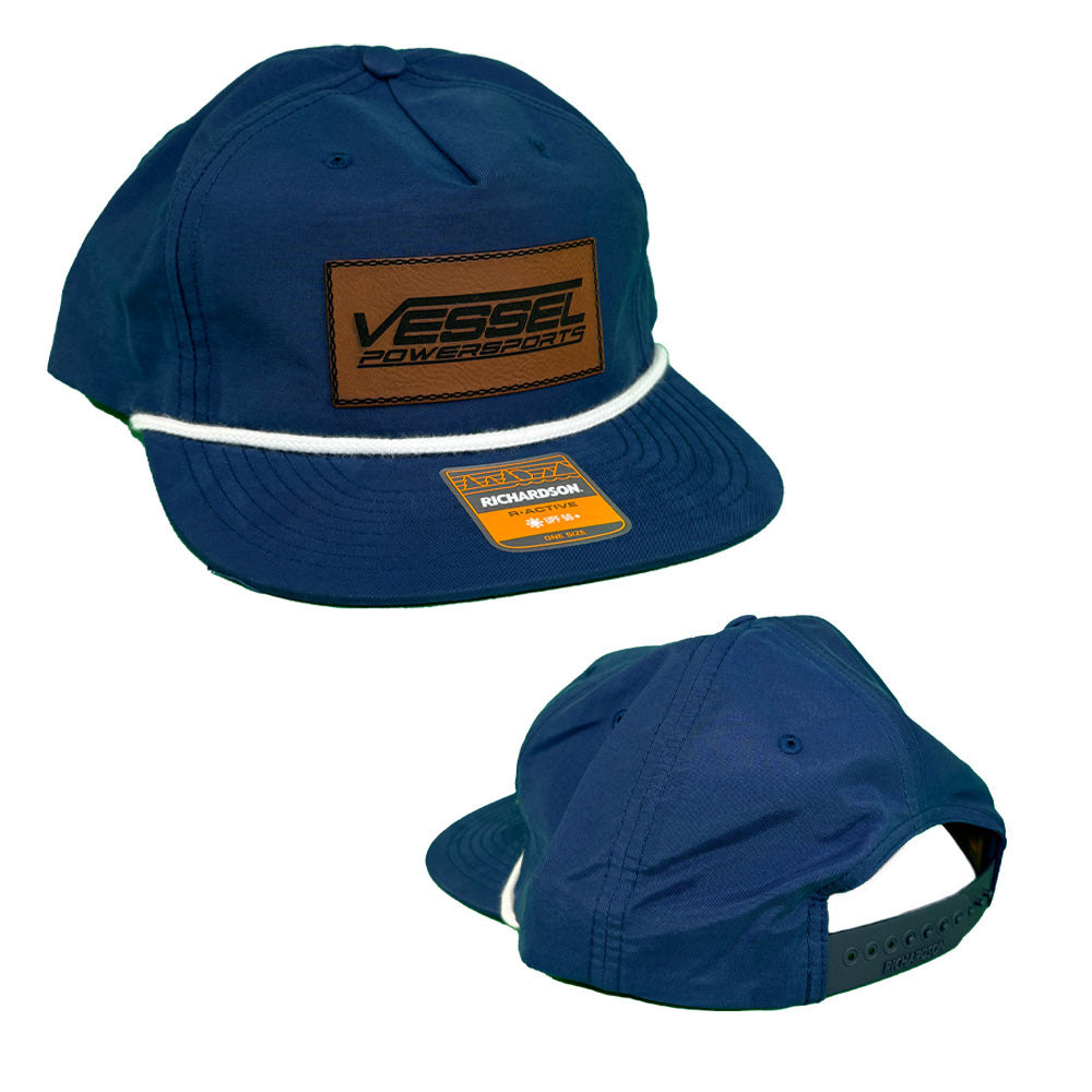 Vessel Leather Patch Rope Hat Blue