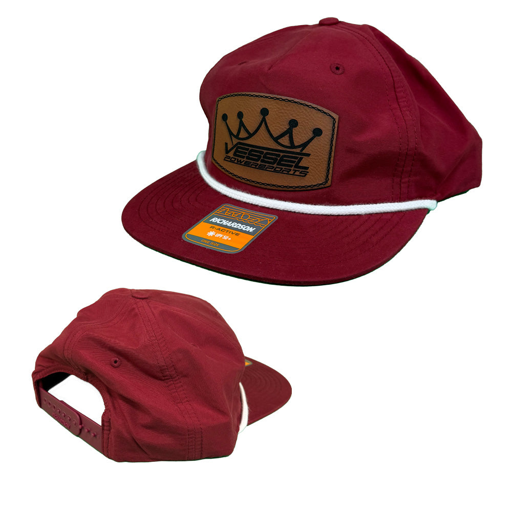 Vessel Leather Patch Rope Hat Red
