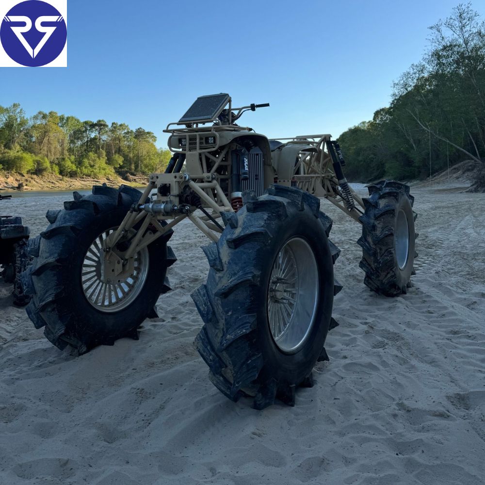 Honda big 300 parked on a sandy road