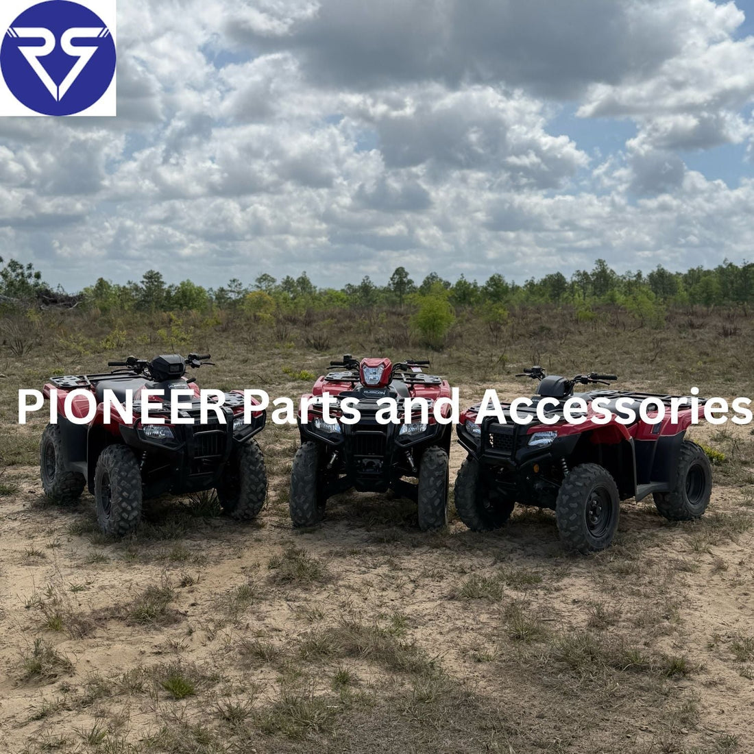 Honda Pioneer 1000 ATVs parked on tehoff-road site