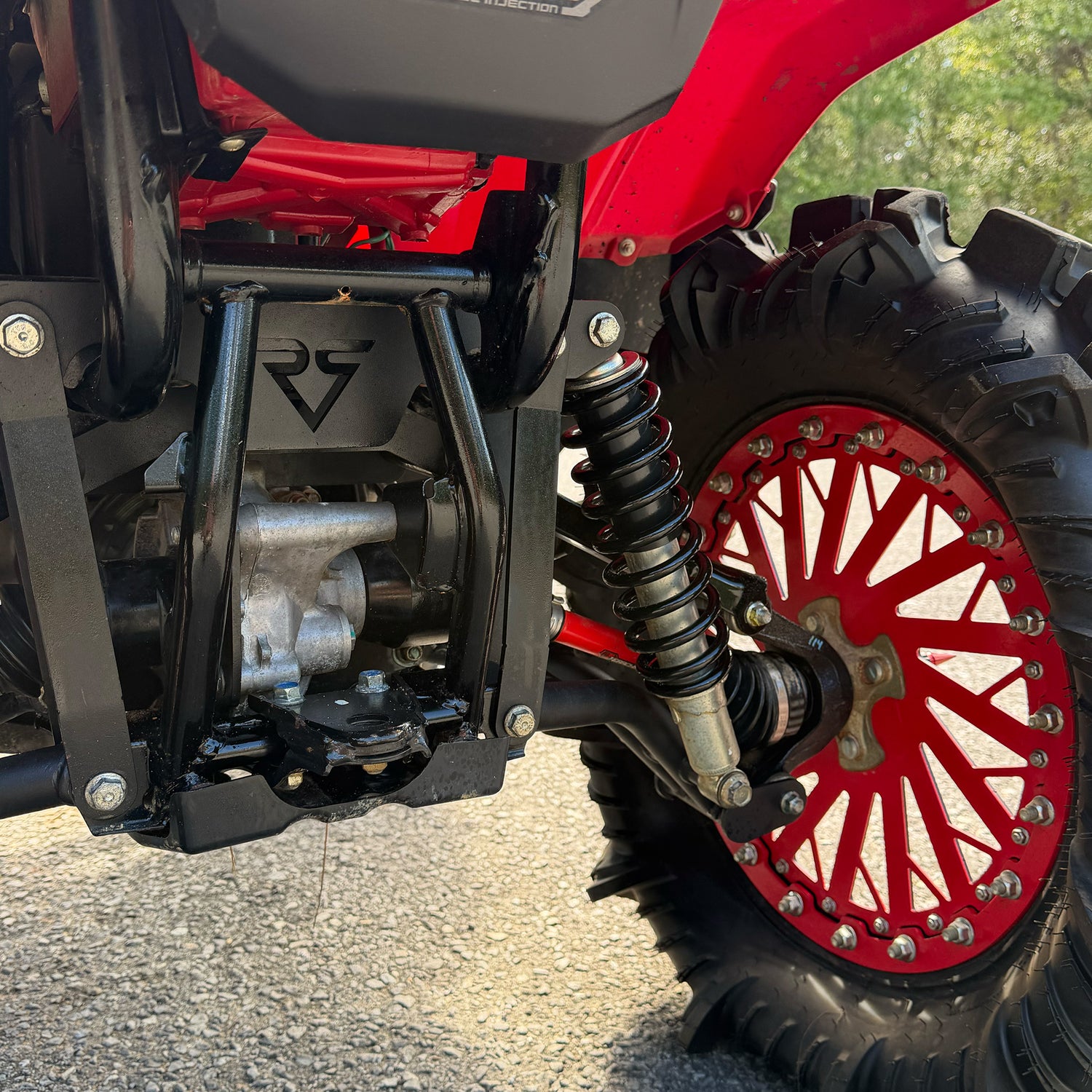 Arched rear lower control arms for 2015+ Honda Rancher IRS