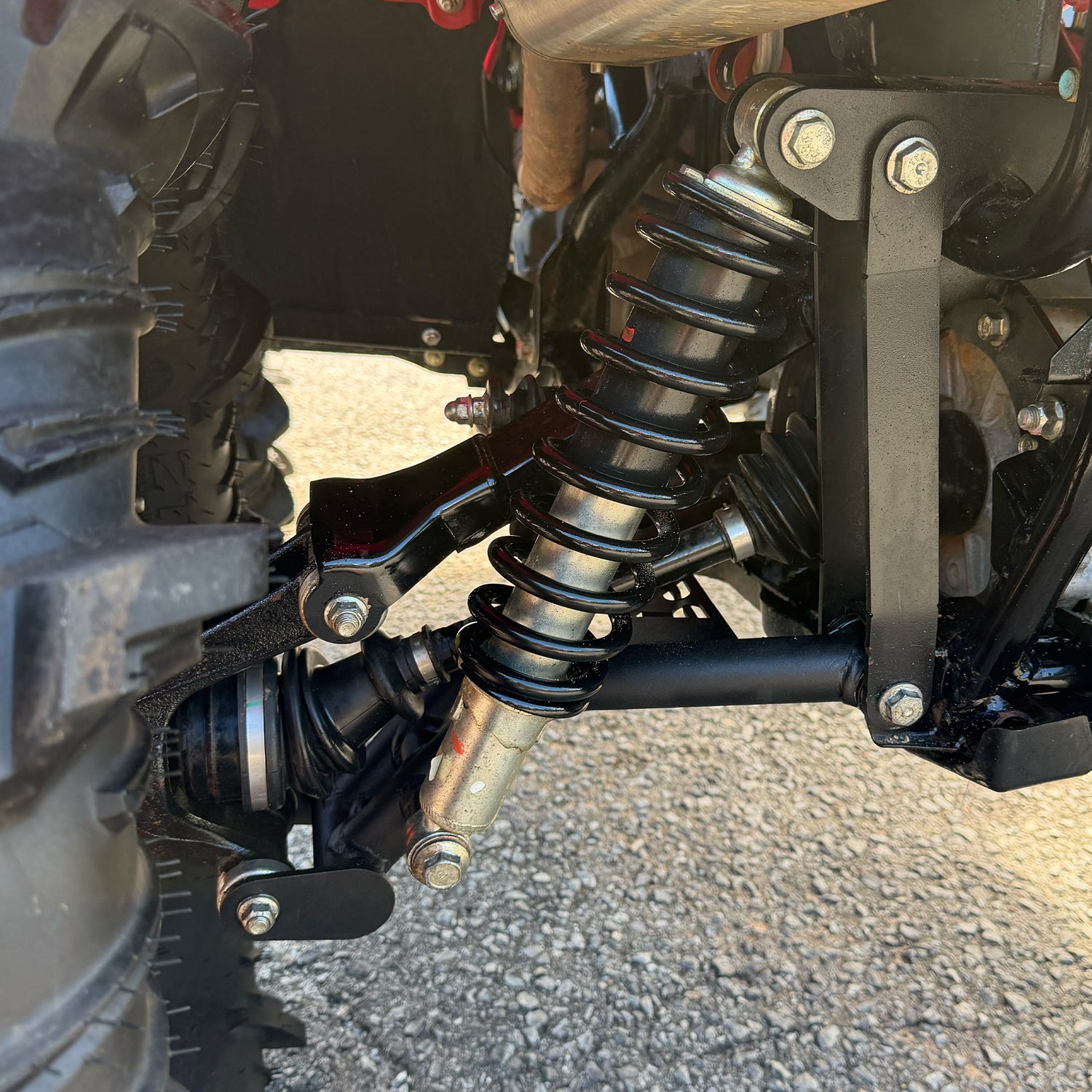 High clearance arched control arms for lifted Honda Rubicon and Rancher IRS