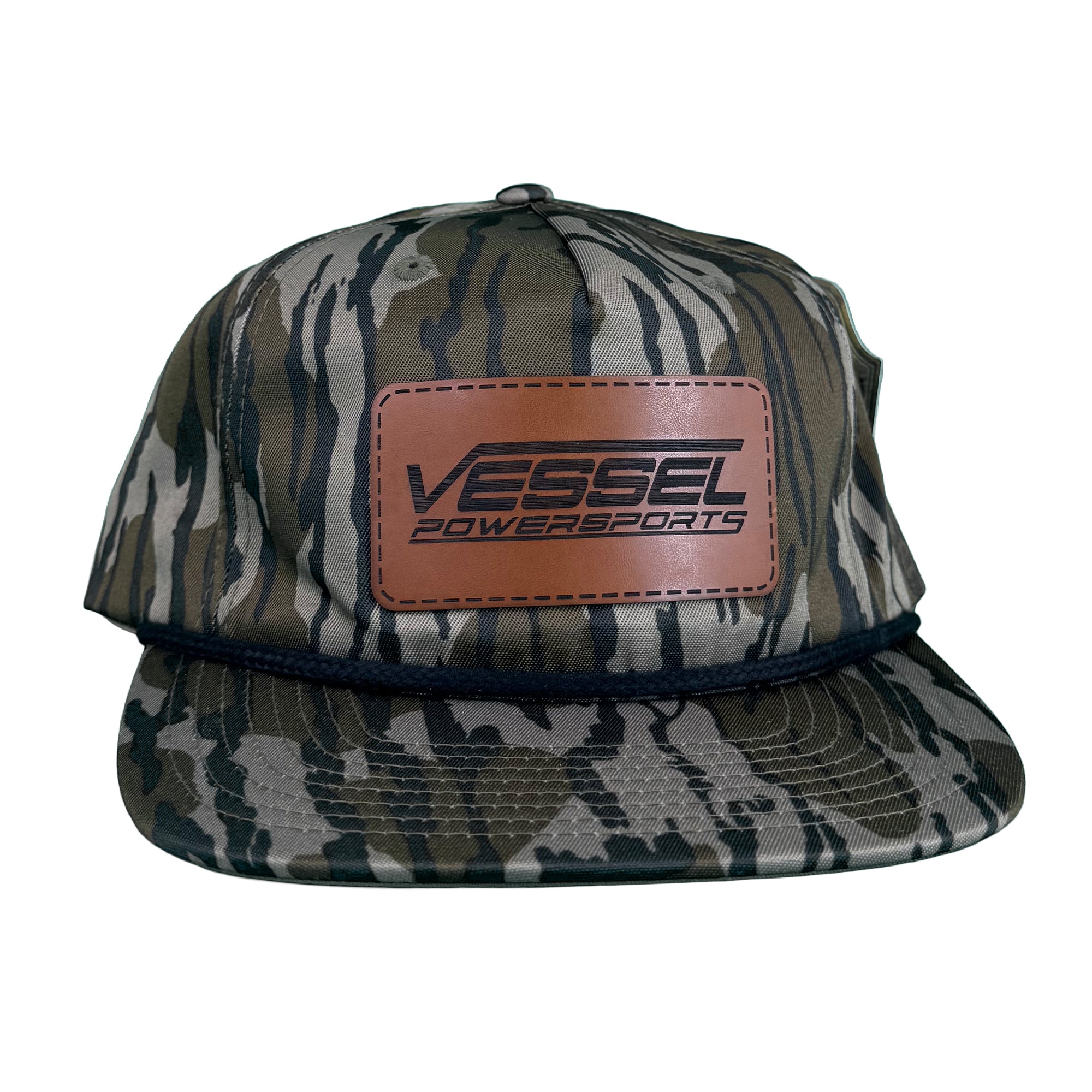 Vessel Leather Patch Logo Rope Mossy Oak Bottom Land