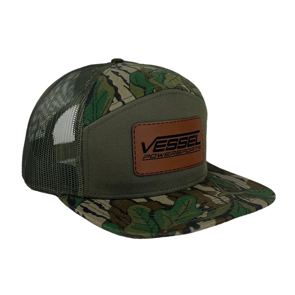 Vessel Leather Patch 7 Panel Mossy Oak Green Leaf