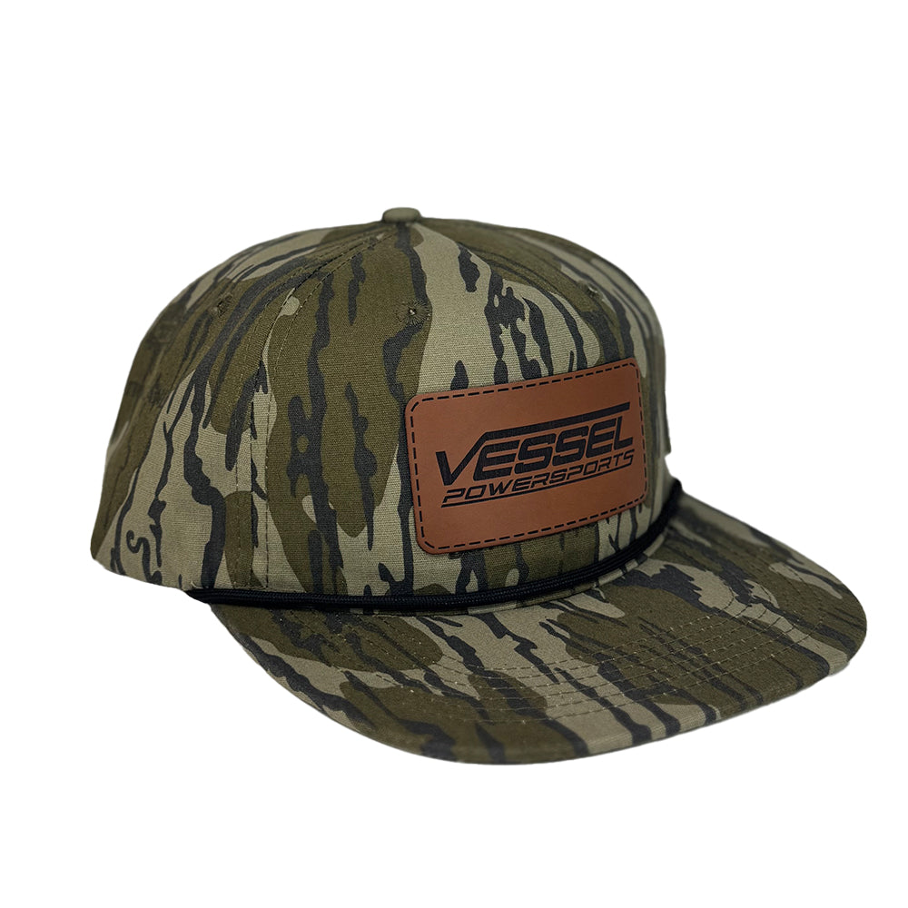 Vessel Leather Patch Logo Rope Mossy Oak Bottom Land
