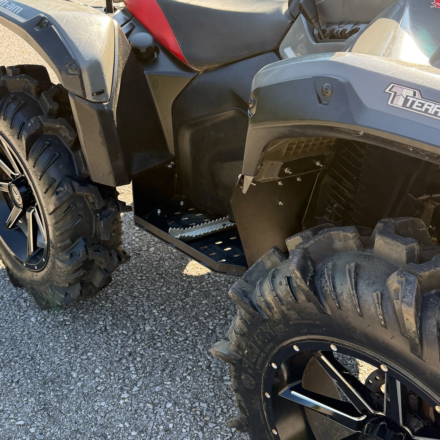 High clearance steel floorboards for Can-Am Outlander Gen 3 ATV