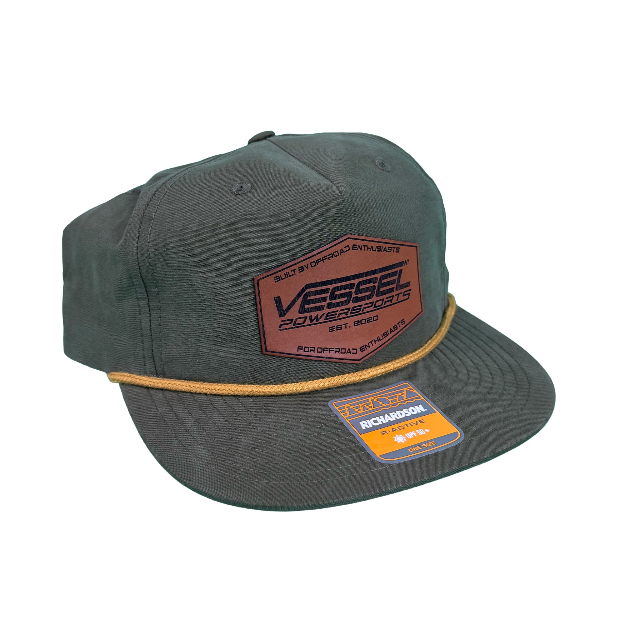 Vessel Leather Patch Rope Hat Green