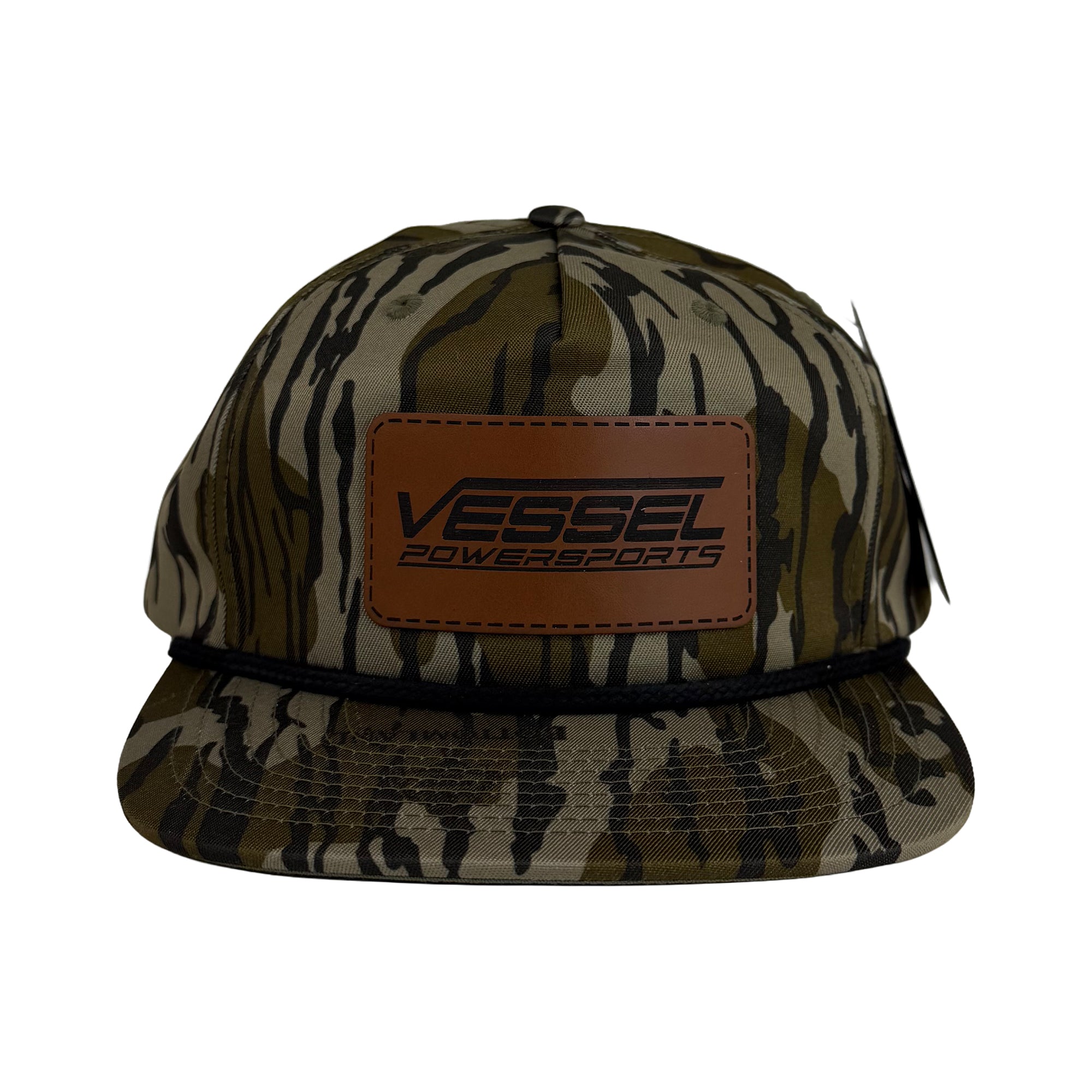 Vessel Leather Patch Logo Rope Mossy Oak Bottom Land