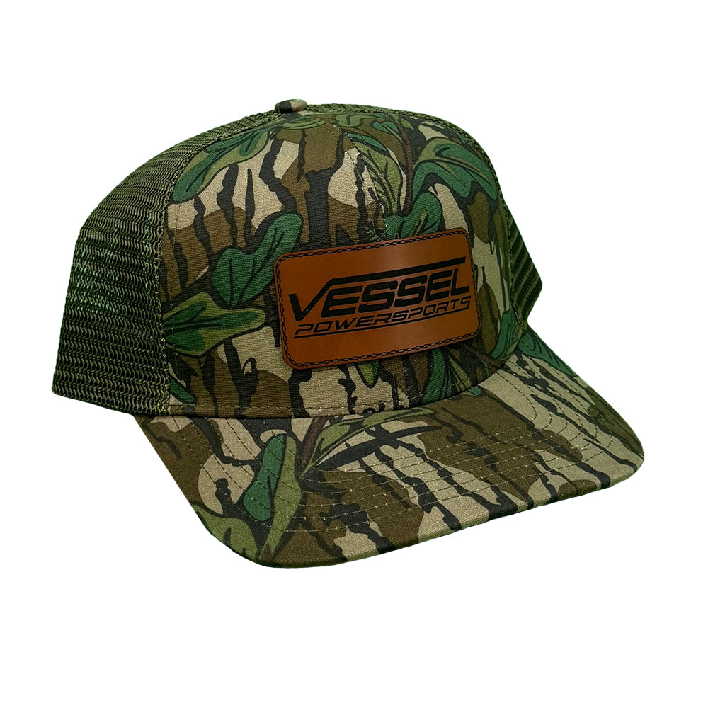 Vessel Leather Patch LOGO Mossy Oak Green Leaf