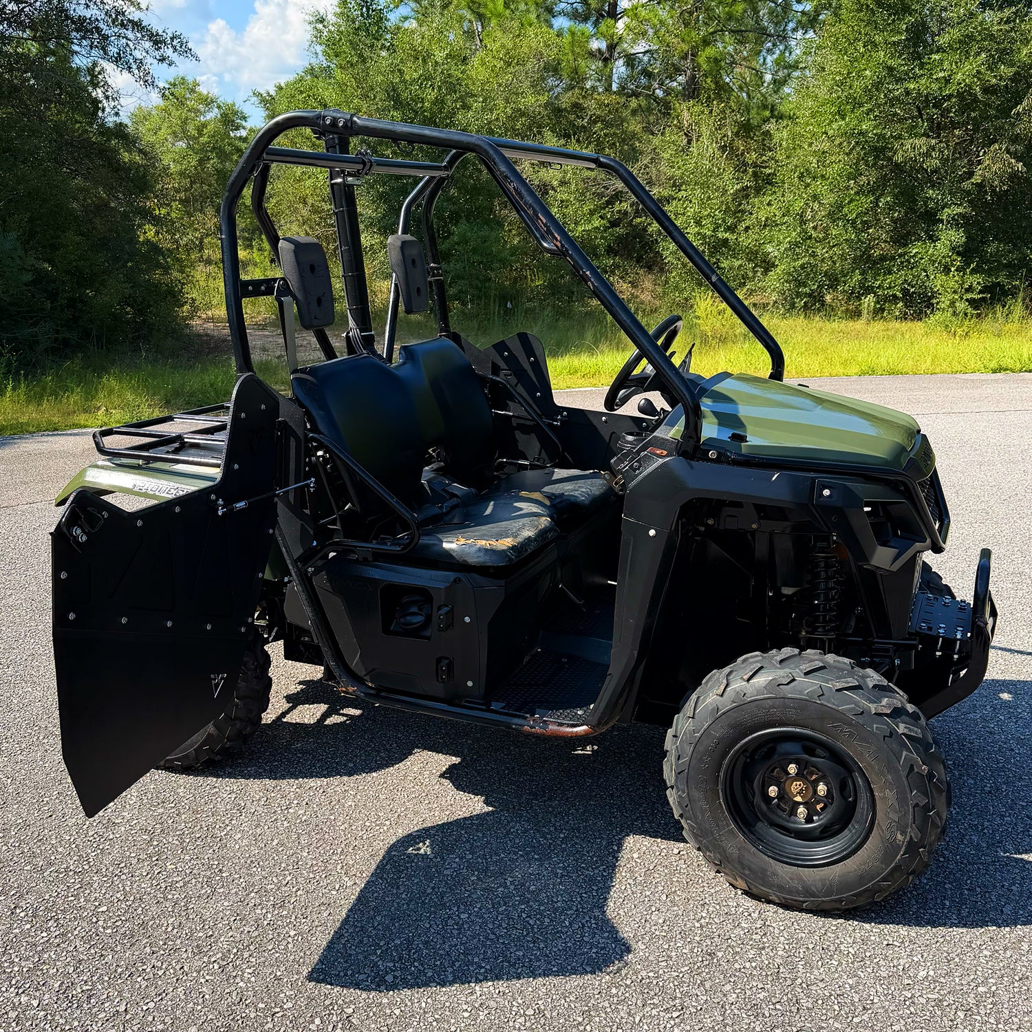 Metal doors for Honda Pioneer 500 using factory latch system