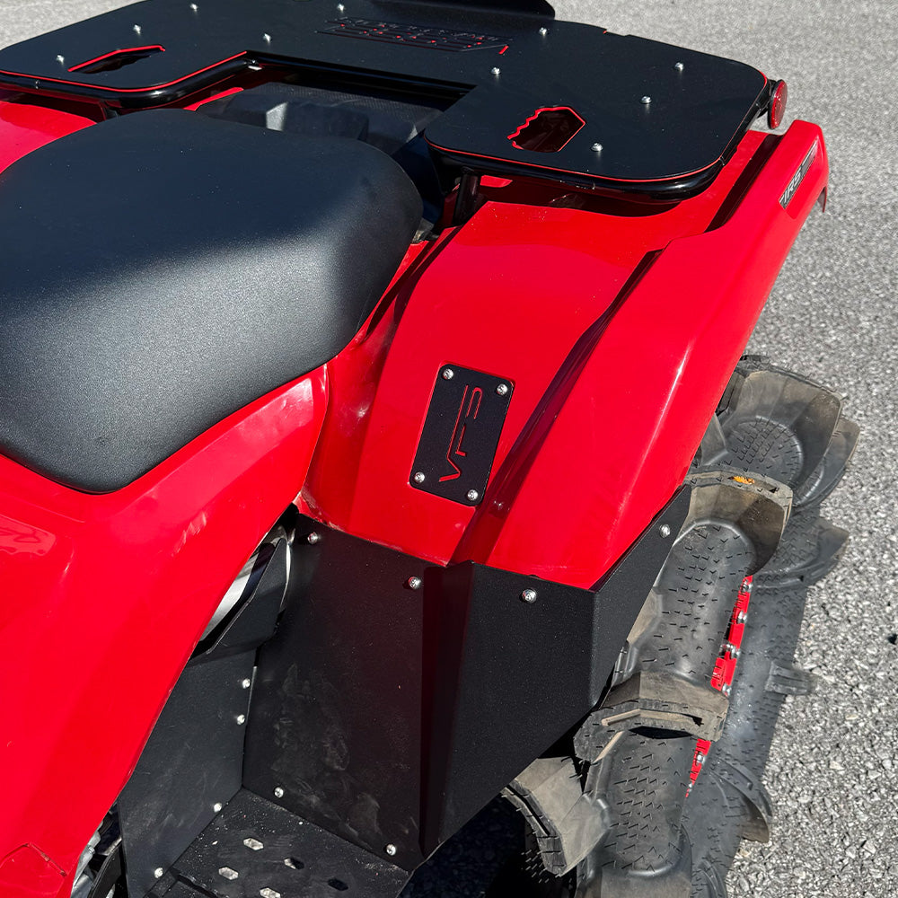 rear fender warning label delete plate for Honda Rancher 