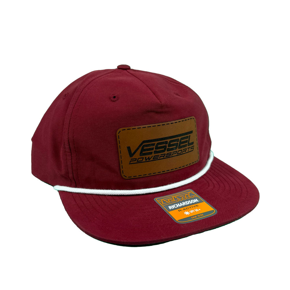 Vessel Leather Patch Rope Hat Red