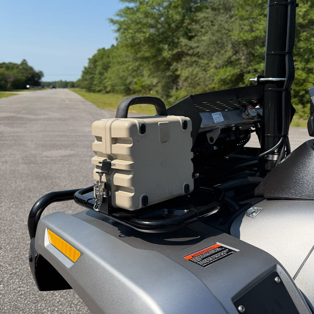 turtle box cub mount for atv front rack and radiator relocate kit 